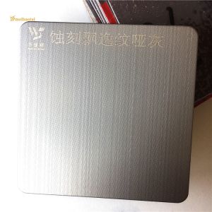 ASTM Standard Mbt Stainless Steel Sheet Grey Etched Pattern