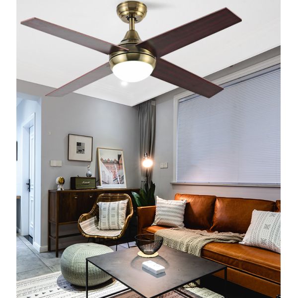 4 Blades Modern LED Ceiling Fan 48 In Ceiling Fan With Light