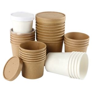 Disposable Takeaway Paper Cup Bowl Packaging Custom Printed