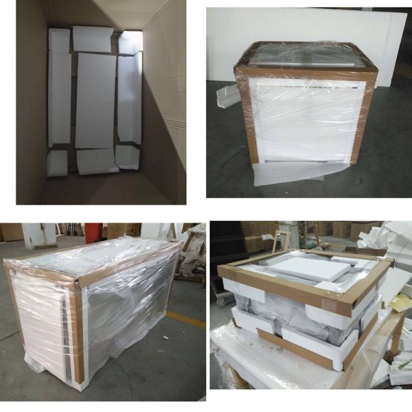 Customizable Design MDF Living Room Coffee Table With Walnut Veneer Solid Wood Base