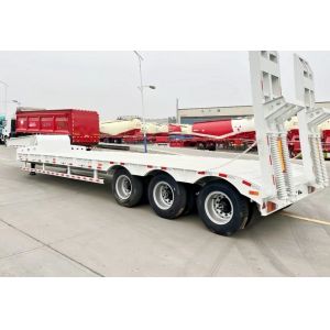 Jost Kingpin 80t 3 Axle Low Bed Trailer For Smooth And Safe Crane Machine