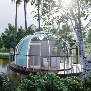Custom Fashionable Bubble Tent Hotel 5m Transparent Clear Bubble House