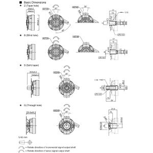 Ttl 300khz Thickness 20mm Solid Cone Shaft Encoder