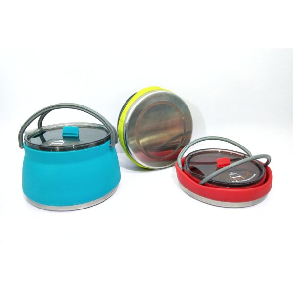 250g Travel Folding Cooking Silicone Collapsible Kettle