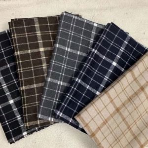 Tartan Check Polyester Wool Materials Fabric Houndstooth Retro Plaid