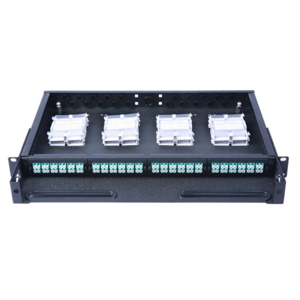 Buy HD Distribution Fiber Optic Patch Panel 96 Fiber 48 Ports Loaded With Duplex LC Adapter at wholesale prices