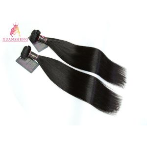 Natural Black Peruvian Human Hair / Straight Hair Bundles No Shedding