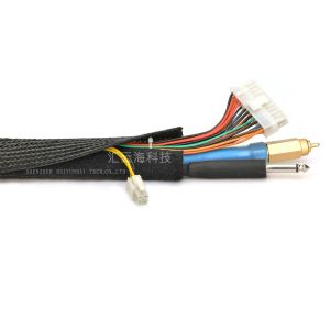 Quality Expandable Velcro Cable Sleeve Fray Resistant Clean Cut Halogen Free for sale
