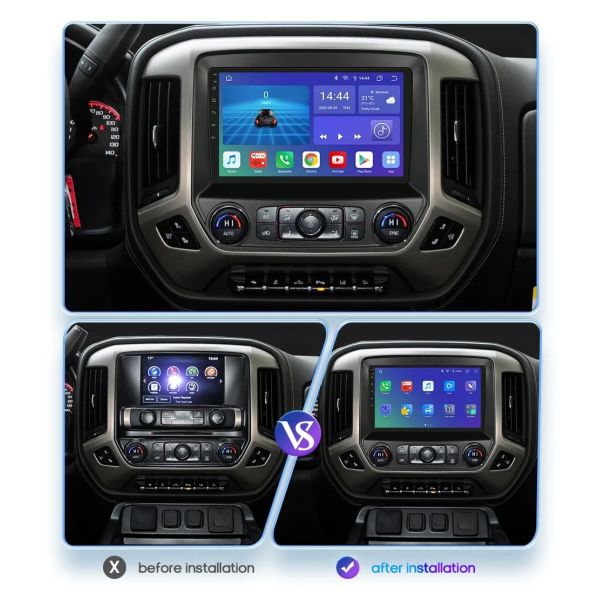 US In Stock 10" Android 12 GPS Car Radio For Chevrolet Colorado 2014-2018 For Silverado GMC Sierra VIA Vtrux Truck