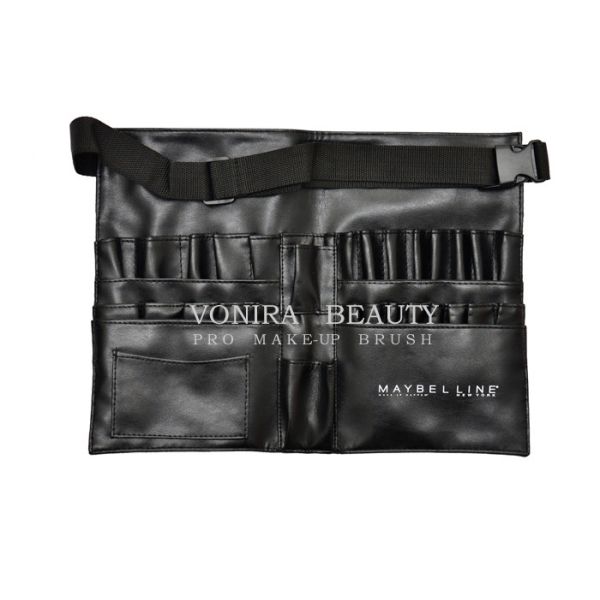 Buy Imported PU Cosmetic Makeup Brush Apron Bag with Artist Belt Strap Black at wholesale prices