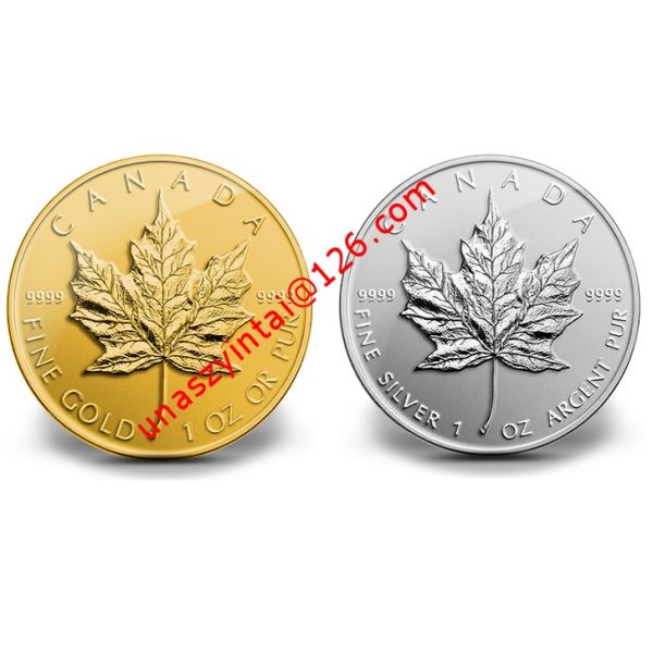 United Kingdom Elizabeth II maple leaf silver plated Canada