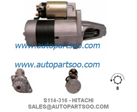S114-315 S114-316 - HITACHI Starter Motor 12V 0.8KW 8T MOTORES DE ARRANQUE
