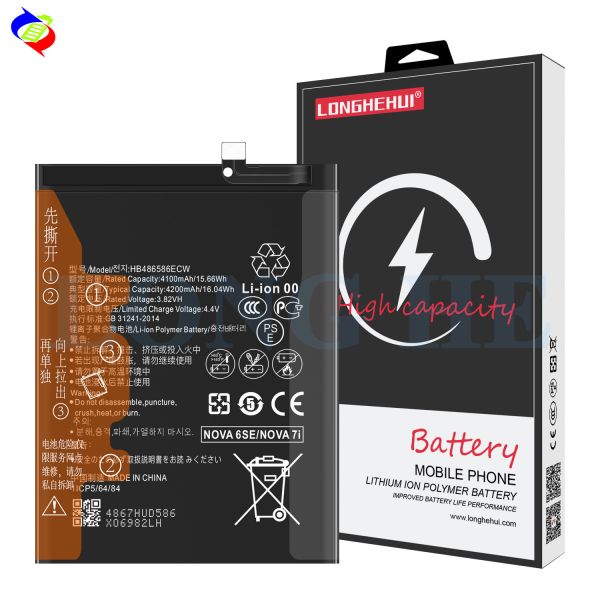Buy Li-ion Polymer Battery HB486586ECW for Huawei Honor Nova 6SE Nova 7i P40 Lite 4200mAh at wholesale prices