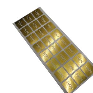 Waterproof Adhesive Label Sticker Printing , Gold Hot Foil Stamping Stickers