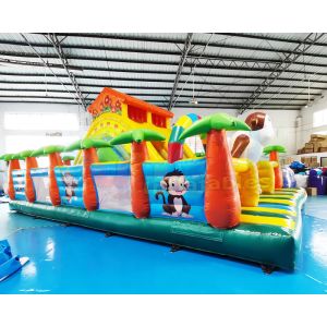 Amusement Park 1000D Inflatable Bounce House Double Stitching