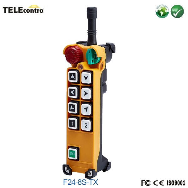 Telecontrol 8 single steps radio remote control station system F24-8S transmitte