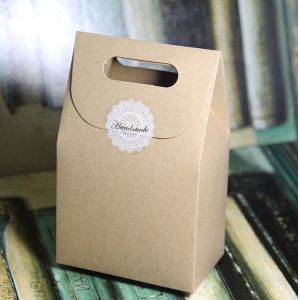 Plain Brown Kraft Paper Box For Gift Packaging , Customized Printing