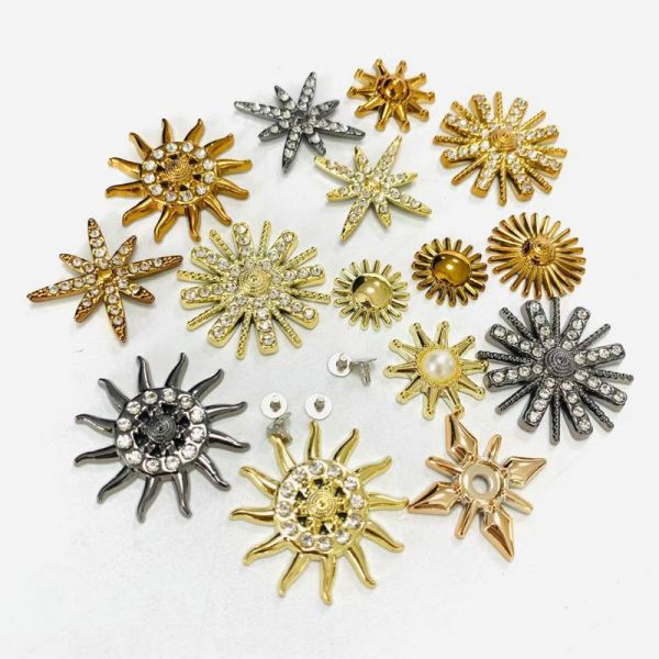 Wholesale ABS garment rivet with nail rhinestone decoration plastic ornament