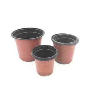 Double colour 2 gallon nursery garden plastic flower pots