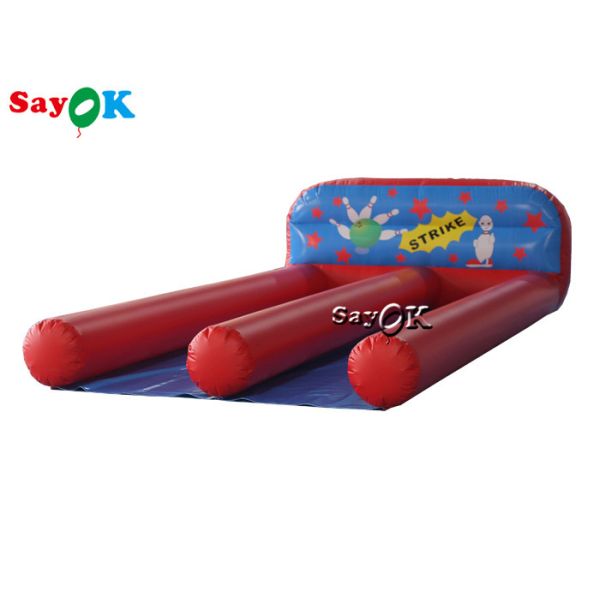 Buy PVC Inflatable Bowling Alley 19.69*9.84ft Outdoor Bowling Carnival Game at wholesale prices