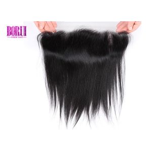 Natural Human Hair Lace Frontal 100% Straight Unprocessed Brazilian Customized