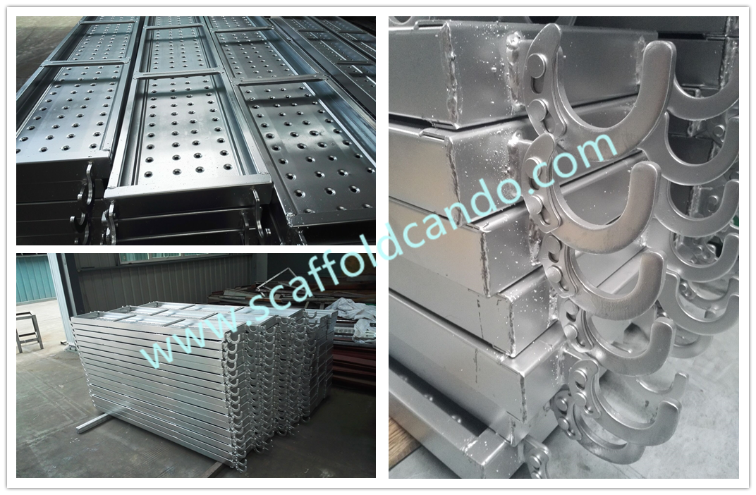 High quality catwalk, galvanized scaffolding steel plank steel board with 50mm hooks match ringlock system 0.9-2.4M
