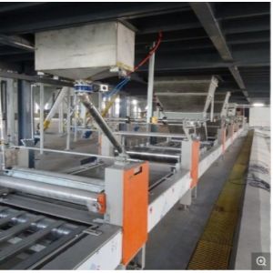 6 Layer Fiber Glass Mesh Sanding Mgo Board Production Line Producing Wall Panels