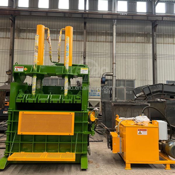 Vertical Tyre Baler Machine Iron Metal Hydraulic Press Baler