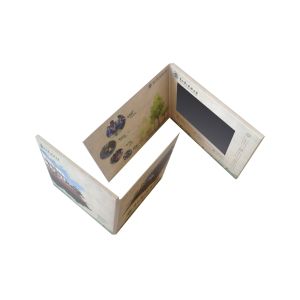 7" LCD Video Greeting Card/LCD Video Brochure/LCD Video Book for advertisement,