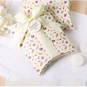 ODM Paper Food Grade Packaging Folding Pillow Shape Gift Box Small Flower