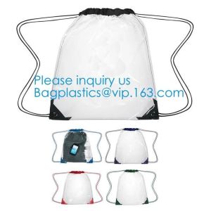 Promotional Transparent PVC Clear Drawstring Backpack Bags,Promotional Hot