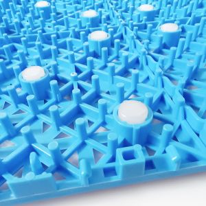 PP Tiles Shock Absorption for Outdoor Sports Gym Flooring in Black and Yellow