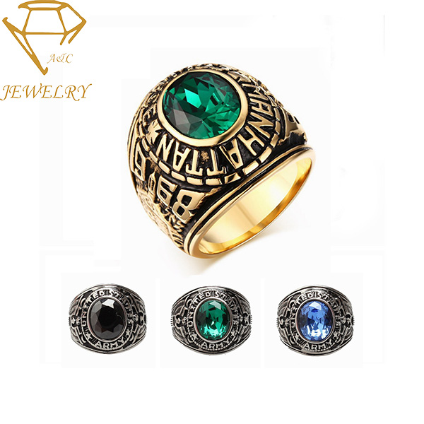 Embossed University Customized Class Rings