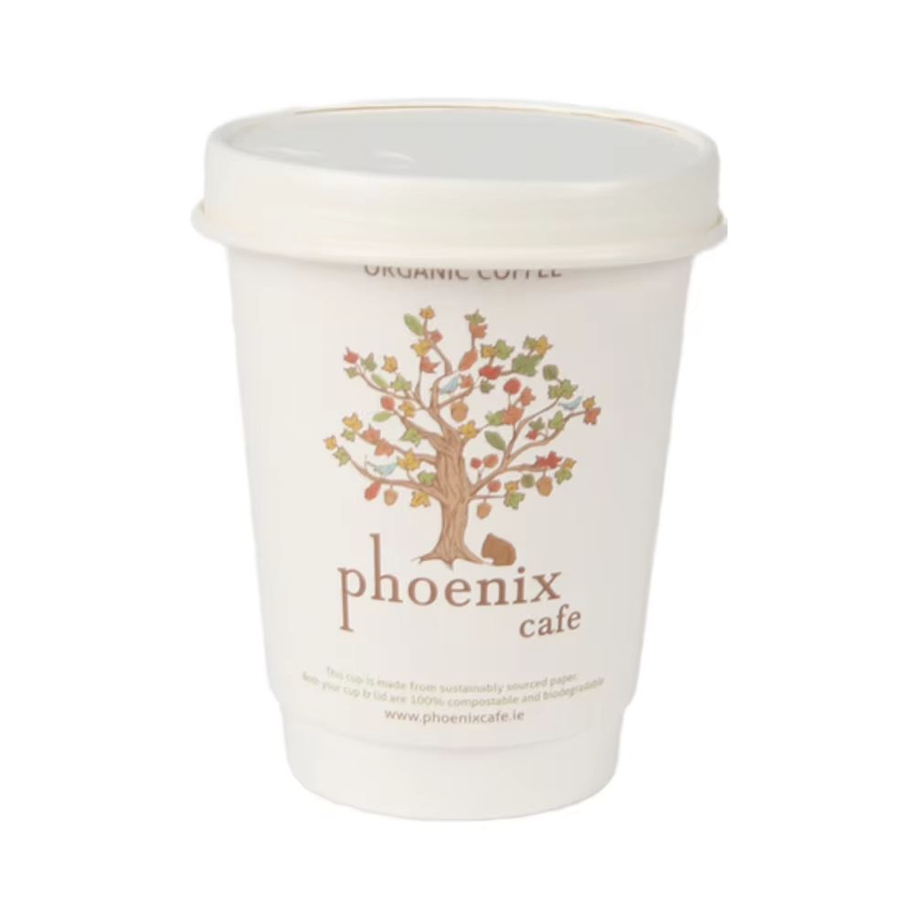 Wholesale customized logo of coffee shop eco-friendly water-based coating hot drinks disposable coffee paper cups