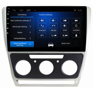 Ouchuangbo car radio dual zone android 8.1 for Skoda Octavia 2010-2013 manual