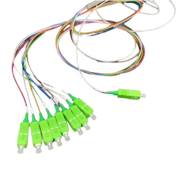 Operating Wavelength FTTH Fiber Optic SC APC 1x8 Mini PLC Splitter for Communication