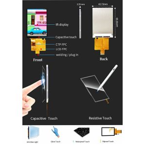 Polcd Custom 2.4 Inch Lcd Capacitive Touch Screen Display Panel 240*320 SPI