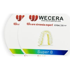 Quality 3D Plus Multilayer Zirconia CAD CAM Dental Milling Material 43% - 57% Translucency for sale