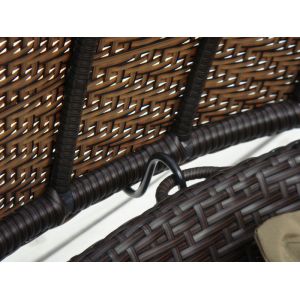 Indoor Office / Home Resin Wicker Daybed With Aluminium Frame