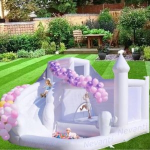 2024 Design White Mini Inflatable Bouncy Castle Combo Bounce with Custom Logo