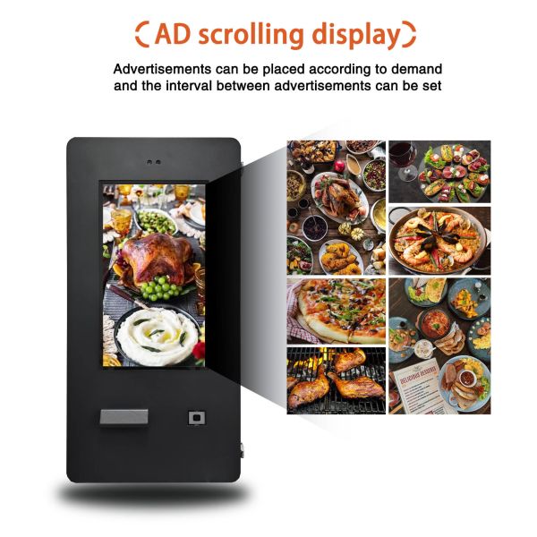 24" Outdoor Wall Mount Black Sunlight Readable Auto Vending Machine For Car Wash Payment