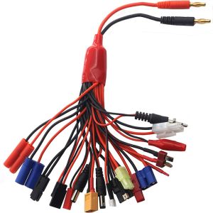 Silicone RC Battery Charger Leads , 19 In 1 Multifunctional Lipo Charging Leads