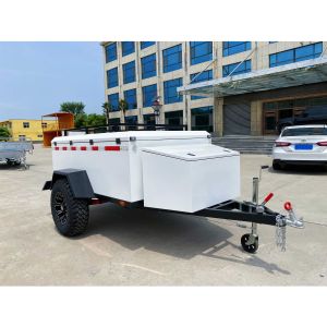 White Outdoor Camping Trailer Convenient Camping Storage Trailers