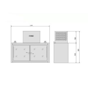 Wall Mounted SS201 320mm Catering Refrigeration Equipment