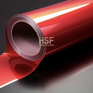 SGS Translucent Red PET Release Film Winding Length 12000 Meters
