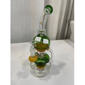 Perc Glass Smoking Pipe 7mm With Rasta Rod 18Inches