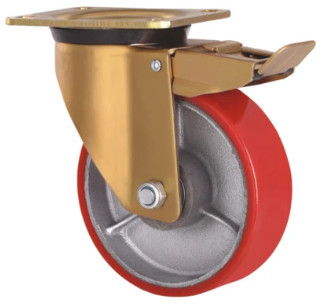 Buy 4 Inch Swivel Casters With Brake Polypropylene Material 100mm at wholesale prices