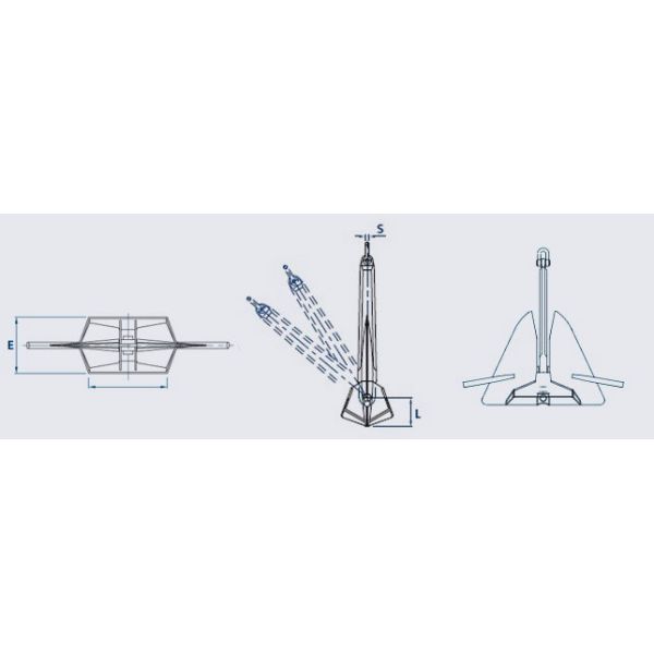 Stocklees Steel Boat Use For Heavey Duty Stevin MK3 Anchor For Marine High Holding Power Anchor