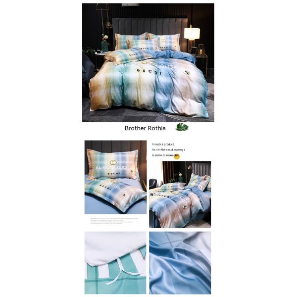 Fashionable Washed Tencel Bedsheets Sets Bedding Set Eco-friendly and Soft Hand Feel
