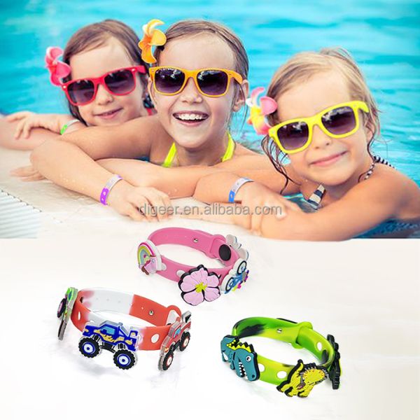 Colorful Silicone Wristband Adjustable Bracelet for Charms and Wrist Strap Shoes